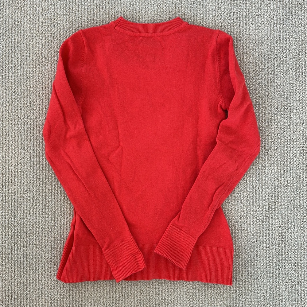 JoosTricot Orange cotton, silk, spandex, nylon crew neck sweater Sz. XS - Picture 6 of 6